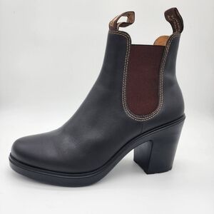 Blundstone Black Heeled Chelsea Boots